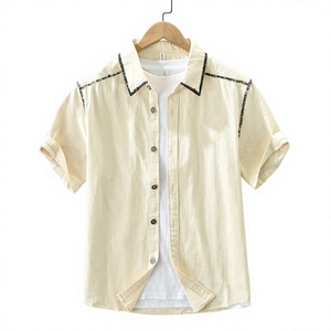 เสื้อเชิ้ตแขนสั้นผ้าฝ้าย<span class=keywords><strong>ส</strong></span>ไตล์ญี่ปุ่น 8289 รุ่นซัมเมอร์ แฟชั่น<span class=keywords><strong>ผู้ชาย</strong></span> <span class=keywords><strong>ส</strong></span>ไตล์โจ๊กเกอร์ ลุคสบายๆ หลวมๆ รุ่นใหม่ล่าสุด - Product Image 1