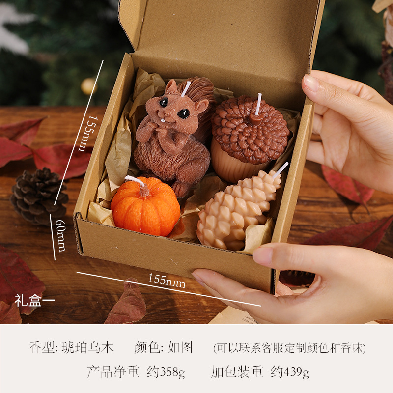 Coffret cadeau hiver petit écureuil A