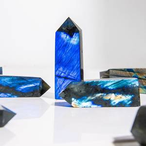 Obelisco de Labradorita con Destello Azul, Cristal Natural al por Mayor, Piedra Preciosa Suelta para Manualidades y Decoración del Hogar - Product Image 6