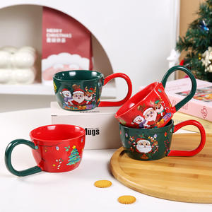 Tazas de Cerámica con Diseño de Santa Claus, Lindas para la Víspera de Navidad y como Regalo Navideño, de Alta Calidad Estética - Product Image 6