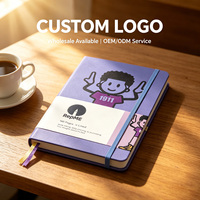 Cuaderno A5 de Cuero Suave con Impresión Personalizada, Banda Elástica y Bolsillo Interior, Agenda Diaria Profesional
