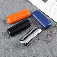 Étui de rangement pour lunettes en métal rigide, motif uni, forme personnalisée, haute qualité, tendance, pour lunettes de 12 pouces et plus (E88 L185)