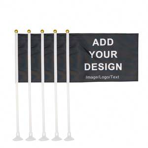 Drapeaux miniatures personnalisés avec ventouse, sur mesure, pour la décoration intérieure et extérieure des maisons, jardins et cours. - Product Image 1