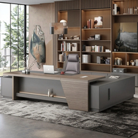 Moderno lusso a forma di L ufficio ufficio esecutivo legno modulare Computer Manager mobili