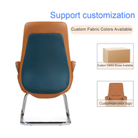 Chaise de bureau ergonomique en cuir de style traditionnel, confortable, pour patron, bureau à domicile ou atelier