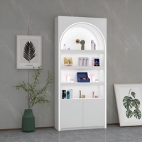 M2 Display Modern White Kosmetik Vitrine LED Parfüm Display Beauty Salon Showcase Shop Design Spa Showcase Stand