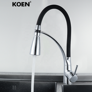 Extension de robinet de cuisine en laiton noir de luxe moderne extractible vers le bas <span class=keywords><strong>mitigeur</strong></span> chaud et froid robinet de cuisine <span class=keywords><strong>flexible</strong></span> lumière LED évier - Product Image 3