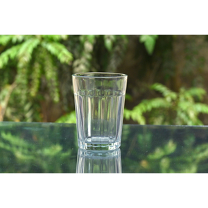 Vaso Moderno de Vidrio Acanalado |   Vaso Reutilizable Transparente de 120 ml, Apto para Lavavajillas, de Pared Simple, para Adultos, para Jugo, Agua, Cafetería, Restaurante, Fiestas - Product Image 1