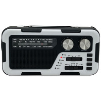 Radio d'alimentation à manivelle solaire Usb Rechargeable prévisions météo SOS alerte multibande Abs lampe de poche Led Camping lumières