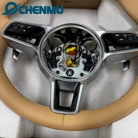 Volant en cuir sport pour Porsche Panamera Macan Cayenne 918 911 971 958 Por S Che GT3 Volant en cuir personnalisé