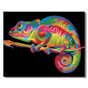 Colorido Animal camaleón pintura por números arte de pared Diy imagen por números Kits de animales <span class=keywords><strong>para</strong></span> regalo único - Product Image 2
