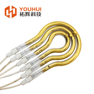 องค์ประกอบความร้อนอินฟราเรด Youhui 20V 250W รูปทรงวงแหวนชุบทองครึ่งวง สำหรับเตาอุตสาหกรรม - Product Image 4