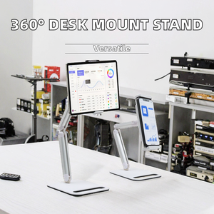 Supporto per Monitor Portatile a Braccio Lungo, Supporto per Tablet con Base Girevole a 360°, Supporto Flessibile per <span class=keywords><strong>iPad</strong></span> da Scrivania per Ufficio, Scuola, Negozio - Product Image 2