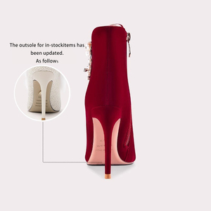 Da lộn trên màu đen Stiletto <span class=keywords><strong>cusp</strong></span> khởi động cho phụ nữ giản dị xã hội giày mùa đông với ngón chân nhọn tính năng thoáng khí mùa thu gót chân - Product Image 4