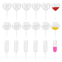 Pipettes compte-gouttes jetables en plastique transparent pour cupcakes, chocolat et fraises