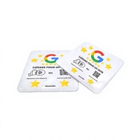 Plaque de table RFID étanche NFC avec code QR pour avis Google, en plastique/PVC, pour cartes professionnelles/de membre, 13,56 MHz