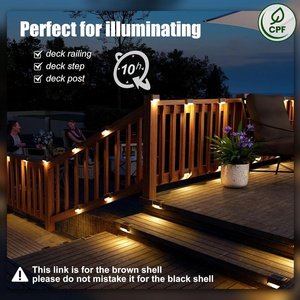 <strong>Solar</strong> <strong>Deck</strong> <strong>Lights</strong> 16 Pack IP33 Waterproof LED Step <strong>Lights</strong> for Outdoor Stairs Fence Yard Patio &amp; Pathway (Warm White ABS) - Product Image 5