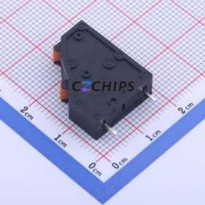 KFM736H-5.0-2*1P Spring Terminal Block Through hole Component (THT),P=5mm Connector 2x1P 5mm Black 2P - Product Image 1