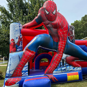 Cool Commercial PVC Kids Inflable Spider Man Bounce House Jumping <span class=keywords><strong>Castillo</strong></span> hinchable con tobogán para eventos de alquiler de fiestas - Product Image 2