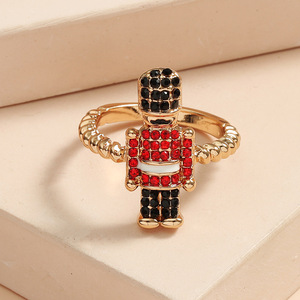 Anello a Forma di Schiaccianoci per Donne, Design Creativo in Stile Cartone Animato, Accessorio da Dito per Uso Quotidiano - Product Image 1