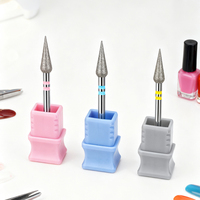 Fraise à ongles diamantée professionnelle russe pour cuticules, en acier inoxydable, lime électrique de sécurité pour salon de manucure