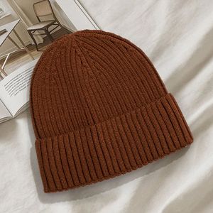 Knitted Wool Hat Winter Warm Windproof Ski Cap For Men Adult Black Navy Blue Ginger Yellow Heather Gray Light Pink - Product Image 2