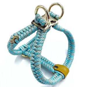 Paracord kucing peliharaan dikepang mewah mudah kontrol anak anjing anjing produsen harnes anjing logo kustom taktis cetak - Product Image 1