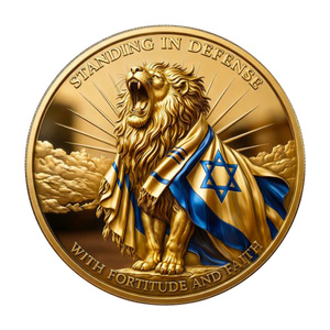 Moneda Conmemorativa del León de Judá, Defensa de Israel, Artesanía en Metal, Decoración con Temática de la Fe Judía, Regalo Coleccionable - Product Image 2