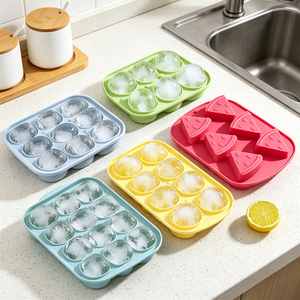 Moule à glaçons en silicone transparent, réutilisable, sûr, portable, en forme de cercle, pour boissons, vente en gros, tendance - Product Image 1