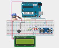 Kit d'apprentissage de l'électronique pour débutants en microcontrôleurs avec capteur de distance à ultrasons et servomoteur pour stationnement automatisé
