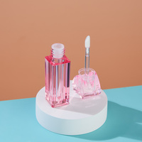 Tube de gloss à lèvres personnalisé avec logo, 2,5 ml, pour emballage cosmétique, tube de gloss rose, tube de rouge à lèvres liquide avec applicateur