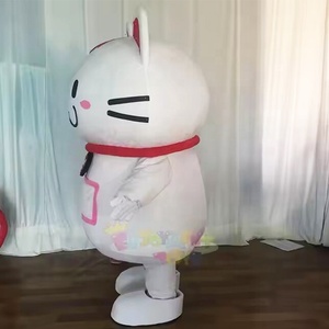Gatto bianco popolare adulto cartone animato mascotte Costume prestazioni oggetti di scena che cammina bambola Costume per feste di Halloween Anime <span class=keywords><strong>show</strong></span> - Product Image 2