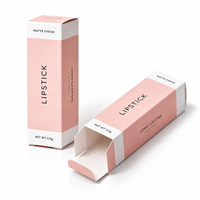 Boîte d'emballage personnalisée haut de gamme pour rouge à lèvres et vernis à ongles, film mat, design autoportant, impression logo quadricolore