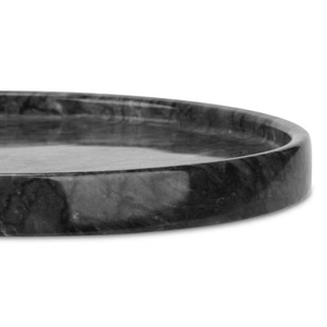 Vassoio Circolare Moderno di Lusso in Marmo Grigio <span class=keywords><strong>Scuro</strong></span> Personalizzabile per Bevande/Snack/Gioielli (Casa/Hotel) - Product Image 4