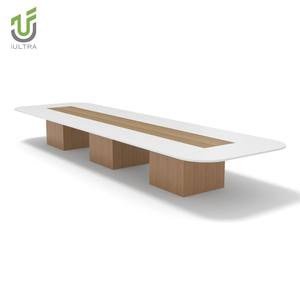 <span class=keywords><strong>Table</strong></span> de réunion <span class=keywords><strong>ronde</strong></span> de mobilier de bureau moderne IULTRA pour 8 tables de salle de conférence <span class=keywords><strong>en</strong></span> MDF blanc pour hôtels et écoles de bureau à domicile - Product Image 3