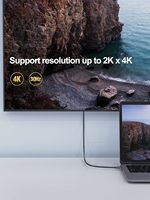 Câble Active DP vers HDMI CableCreation, adaptateur DP 1.2 vers HDMI 4K30Hz prenant en charge la technologie Eyefinity multi-écrans pour moniteur PC