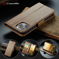 Étui portefeuille magnétique en similicuir avec support et porte-cartes pour iPhone 18 Pro Max, 17 Air, 16 Plus, 15 Pro, 14, 13, 12