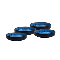 Ensemble de vaisselle en mousse bleue de sécurité au four de promotion de septembre ensemble de vaisselle d'outils en pierre de glaçure réactive