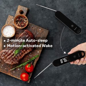 Meilleur thermomètre à lecture instantanée pour la viande, idéal pour la cuisine en plein air, le barbecue, la cuisine, étanche, ultra-rapide, numérique, pour aliments, eau, lait, four E01 - Product Image 4