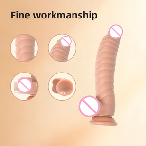 Hautfarbener Flüssigsilikon-Softdildo – <span class=keywords><strong>2</strong></span> Größen, Teleskopvibration, wasserdichtes Erwachsenenspielzeug für intimes Vergnügen, unisex - Product Image 4