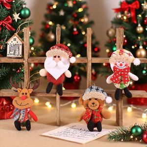 Pendentifs suspendus en lin et peluche, Père Noël, bonhomme de neige, renne, décorations de Noël pour la maison, décoration d'arbre de Noël intérieur - Product Image 3