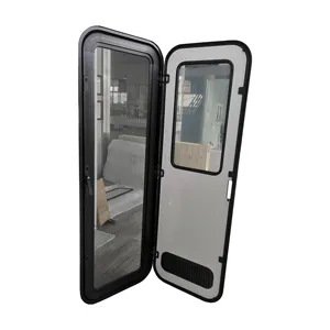 Aluminum Alloy Profile Three-point Linkage Lock RV Door With Screen Door For Motorhome Trailer Caravan