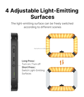 Ulanzi U200 – Anneau lumineux LED portable pour vidéo, lumière d'appoint, cage pour smartphone/appareil photo, bicolore 2500-8500K, IRC+95, en stock