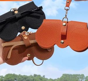 PLAYMAX Étui de rangement portable en cuir véritable imperméable pour lunettes de vue et de soleil, sac à bijoux, boîte de protection colorée - Product Image 1