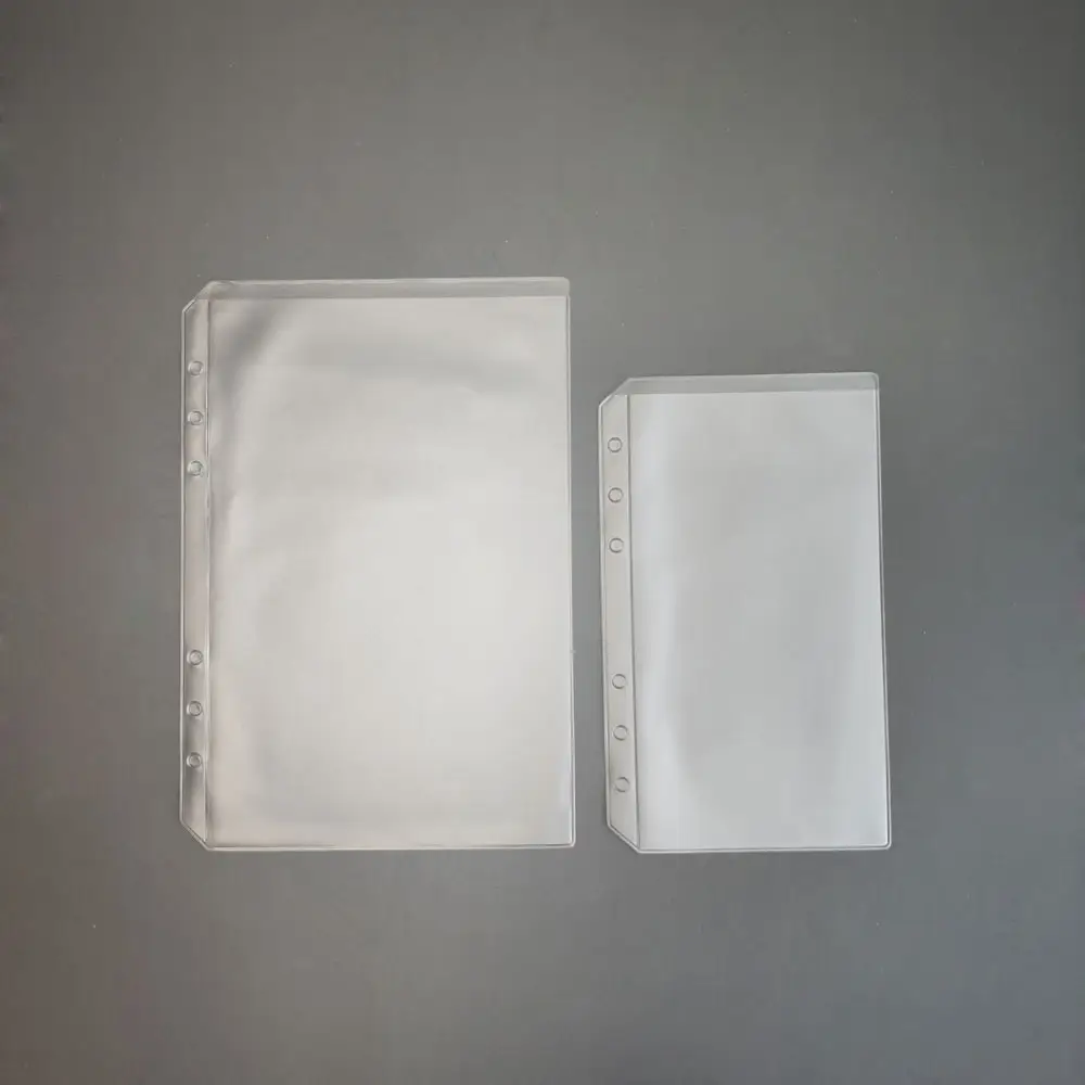 GF tren baru tahan air PVC bening 6 lubang Notebook isi ulang kartu Binder lengan amplop tagihan kantong Binder kantong
