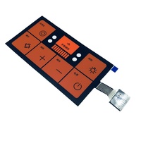 Sensor Tekanan Pad Film Tipis FSR Saklar Membran Fleksibel Keyboard Sentuh Kapasitif LED Backlit untuk Pengontrol Jarak Jauh