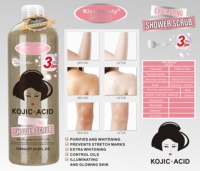 Kiss Beauty Gel Douche Exfoliant Corps Multi-Ingrédients 1L, Éclaircissant, Contrôle du Sébum, Peau Soyeuse, Douce et Lisse