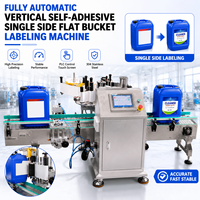 Machine d'étiquetage RICIO automatique verticale auto-adhésive simple ou double face pour conteneurs plats carrés, étiquettes avant et arrière pour bidons