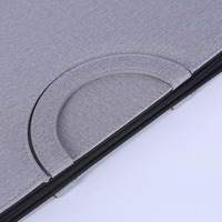 Carnet multifonctionnel A5 à fermeture éclair avec calculatrice, couverture en tissu, reliure à chevalet, idéal comme cadeau