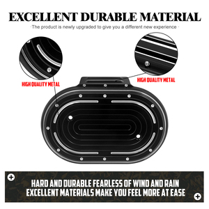 Motorcycle Airbox Cover for Harley Softail Touring Road King M8 114 107 Twin Cam Oval Air Cleaner Trim Aluminum <strong>Matte</strong> Black - Product Image 3